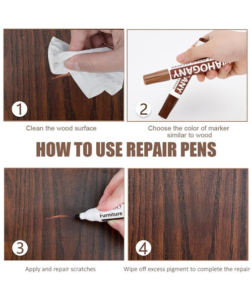 Set 8 markera i 8 vostanih za popravku namestaja i parketa